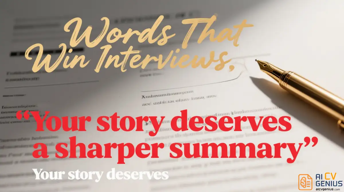 Words That Win Interviews - Using Impactful Language In Your Resume Summary.