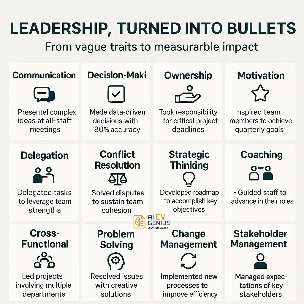 12 Core Leadership Skills Map