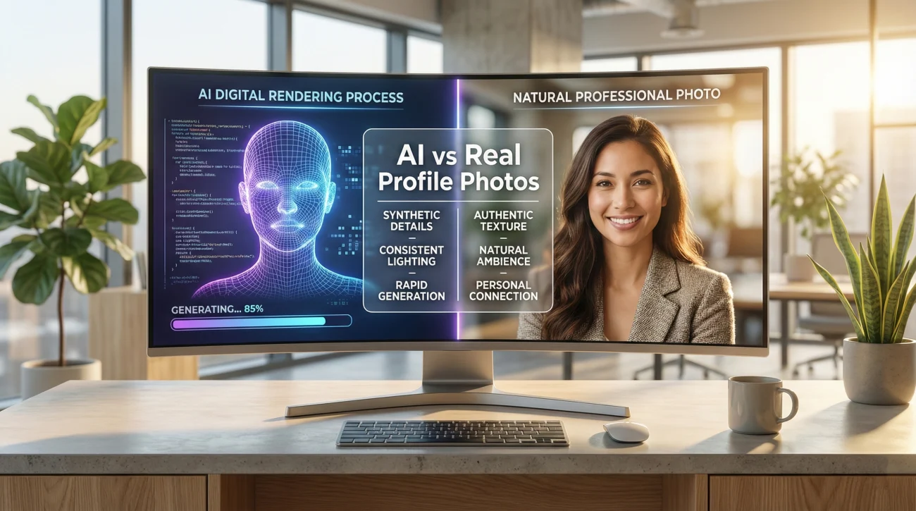 Comparison Between Ai Generated And Real Professional Portraits