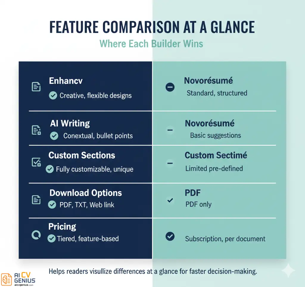 Feature Comparison At A Glance