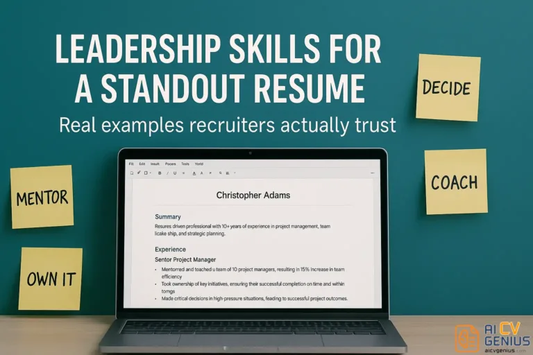 Leadership Skills for a Standout Resume (Practical Examples & Phrasing Tips)