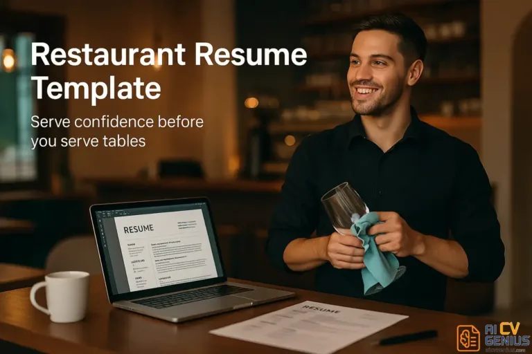 Restaurant Resume Template: How to Craft a Winning Resume for the Food Industry