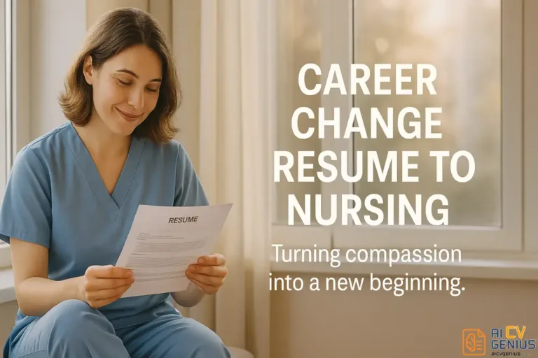 Career Change Resume to Nursing: Telling Your Story of Purpose and Compassion