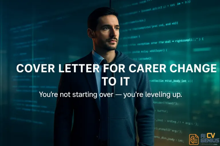 Cover Letter for Career Change to IT (Example + Writing Guide)