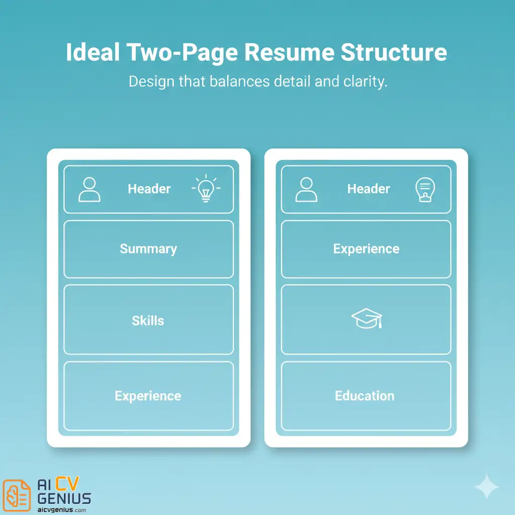 Ideal Two-Page Resume Structure