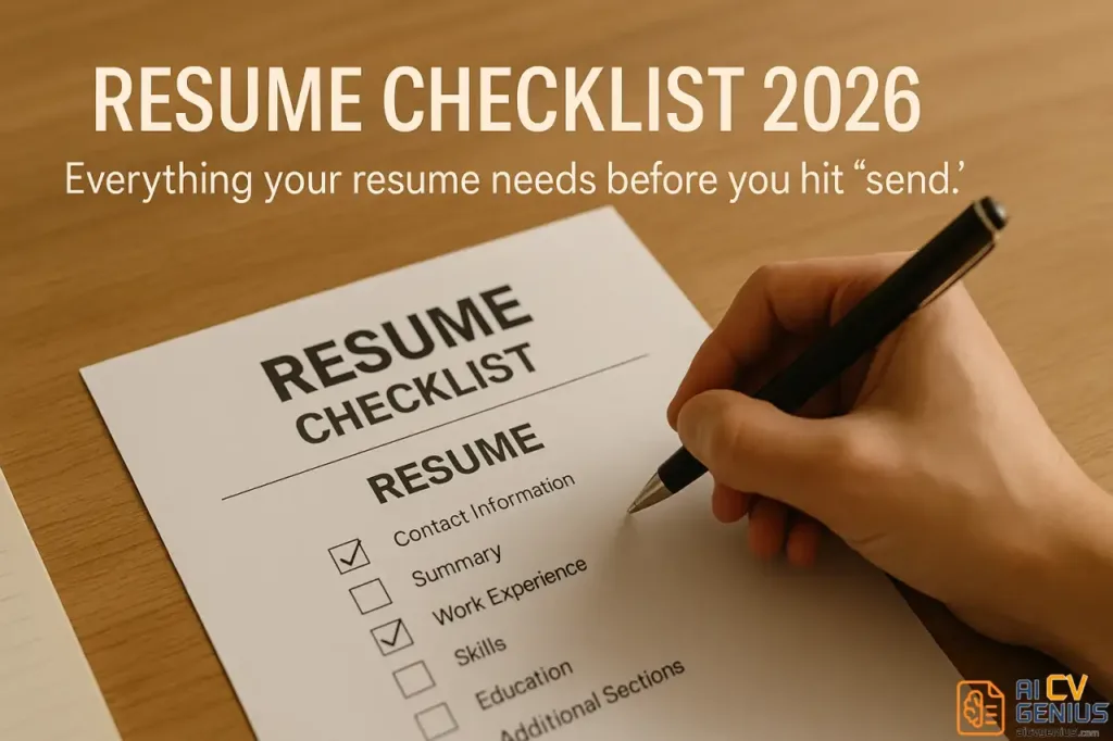 Resume Checklist 2026: The Complete Guide To A Perfect Job Application