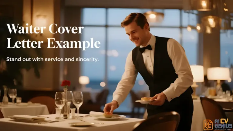 Waiter Cover Letter Example (Tips and Template for Restaurant Jobs)