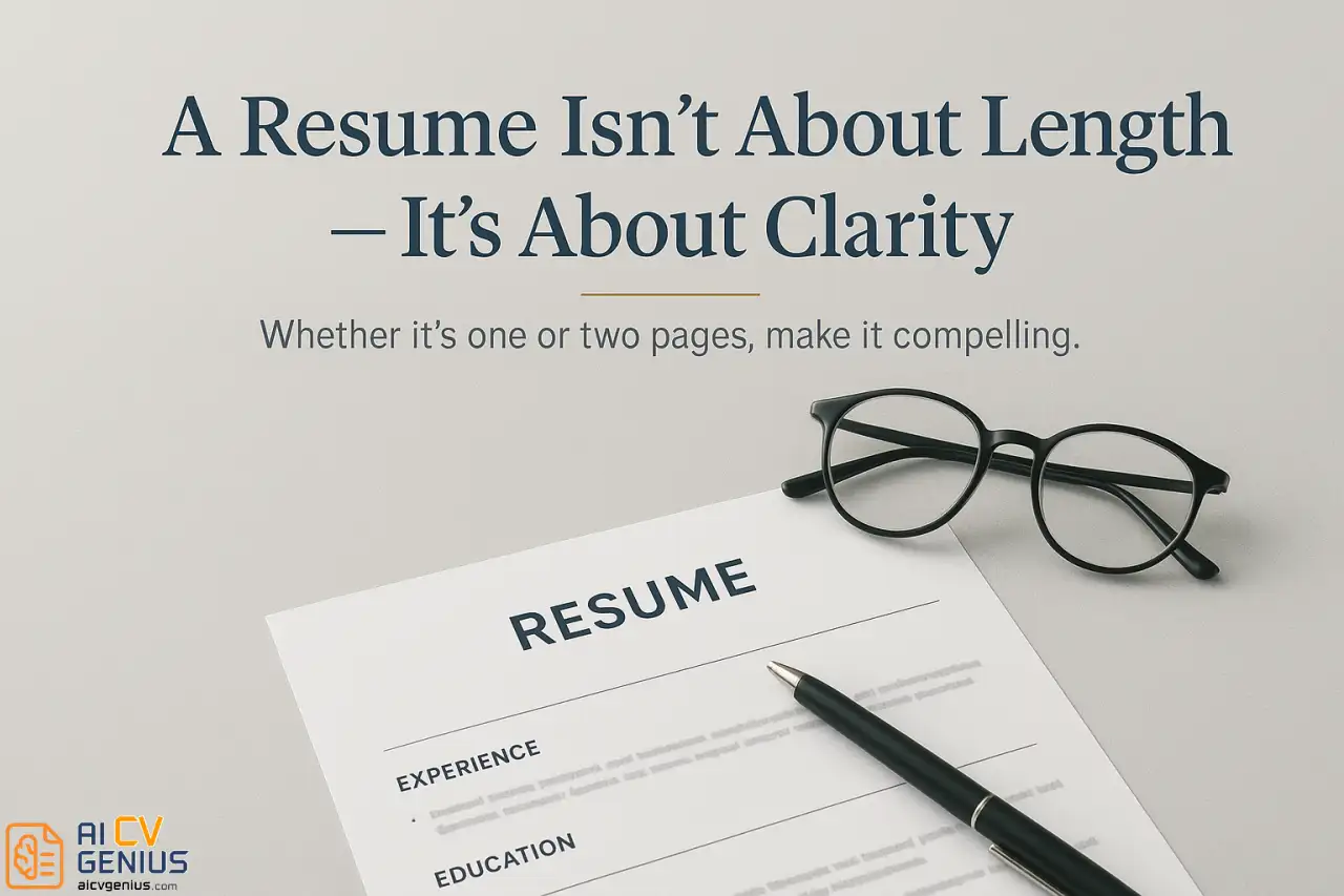 A Resume Isn’t About Length - It’s About Clarity