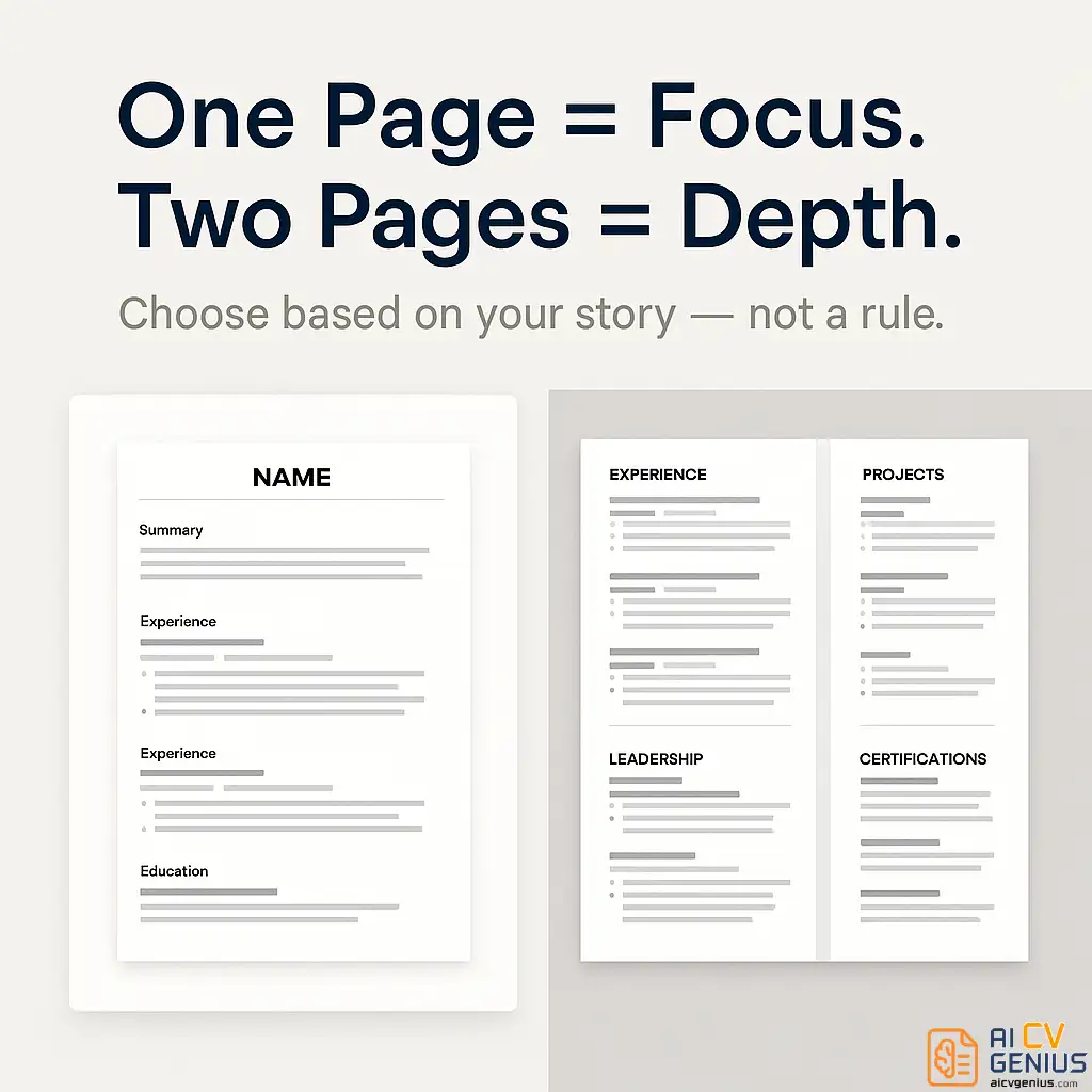 One Page Vs Two Page Visual