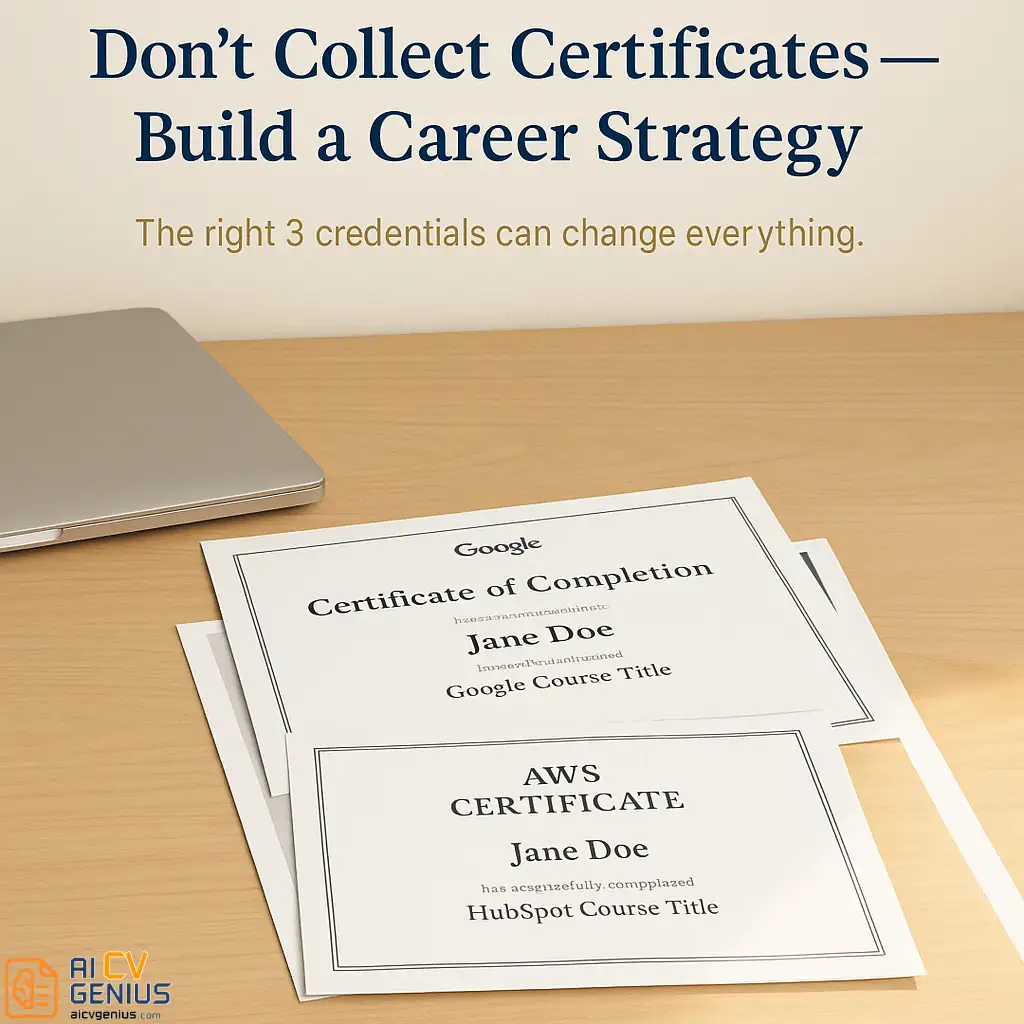 Don’t Collect Certificates - Build A Career Strategy