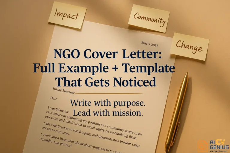 NGO Cover Letter: Full Example + Template That Gets Noticed