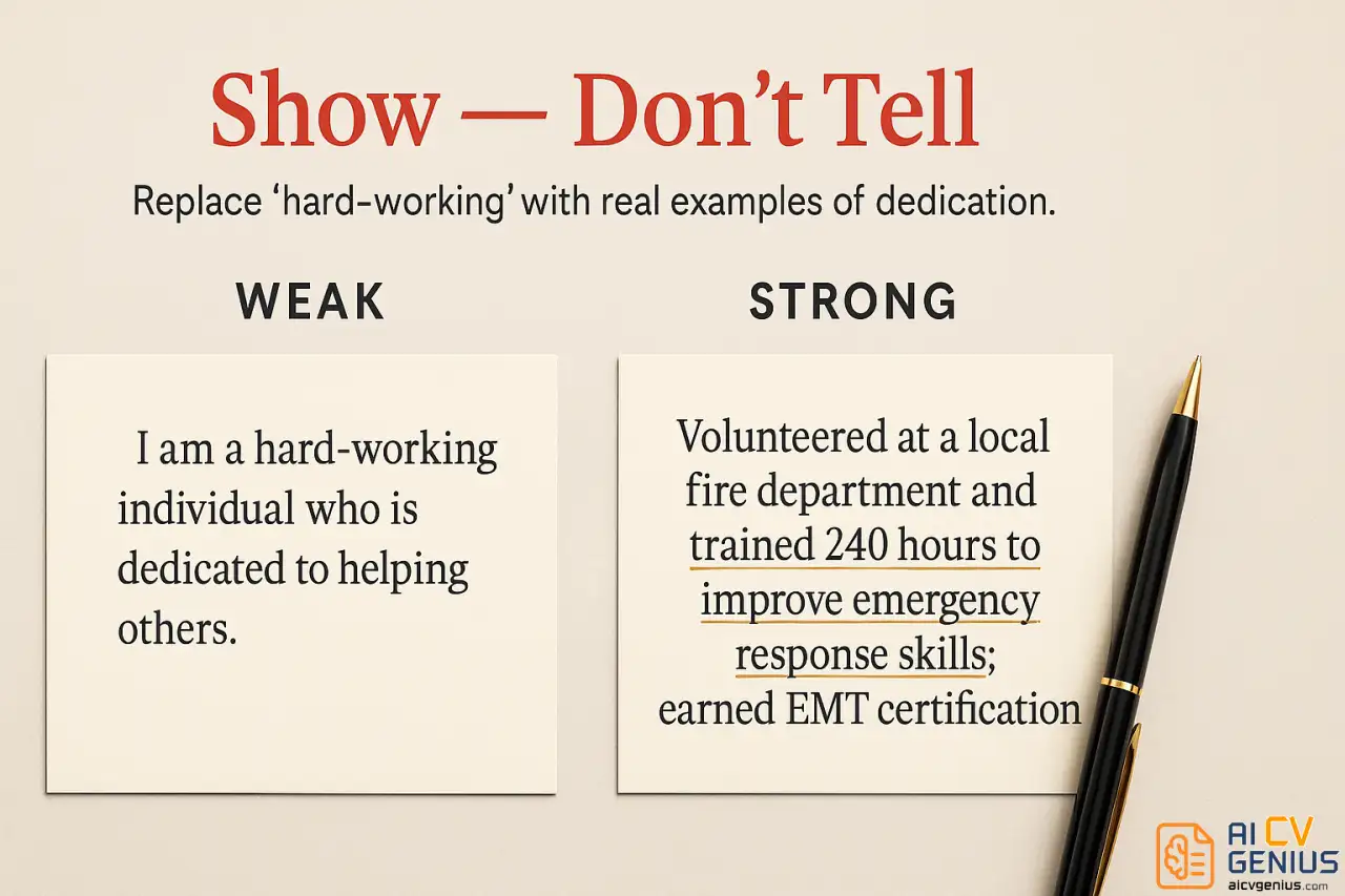 Firefighter Cover Letter: 5 Examples That Work (Even With No Experience) 2 Show - Don’t Tell