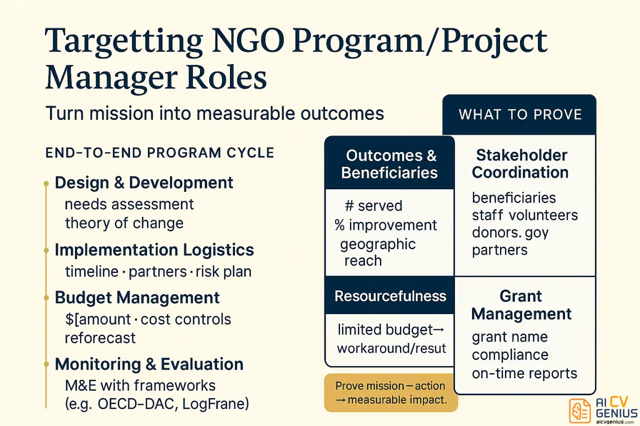 Targeting Ngo Program/Project Manager Roles