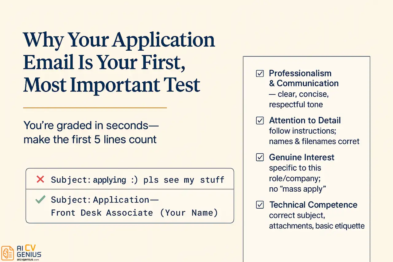 Why Your Application Email Is Your First, Most Important Test
