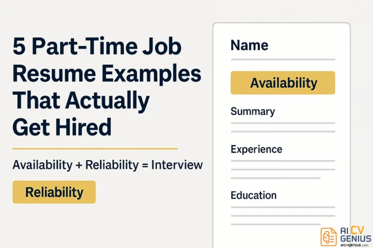 5 Part-Time Job Resume Examples That Actually Get Hired