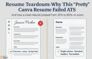 Resume Teardown   Why This “Pretty” Canva Resume Failed Ats