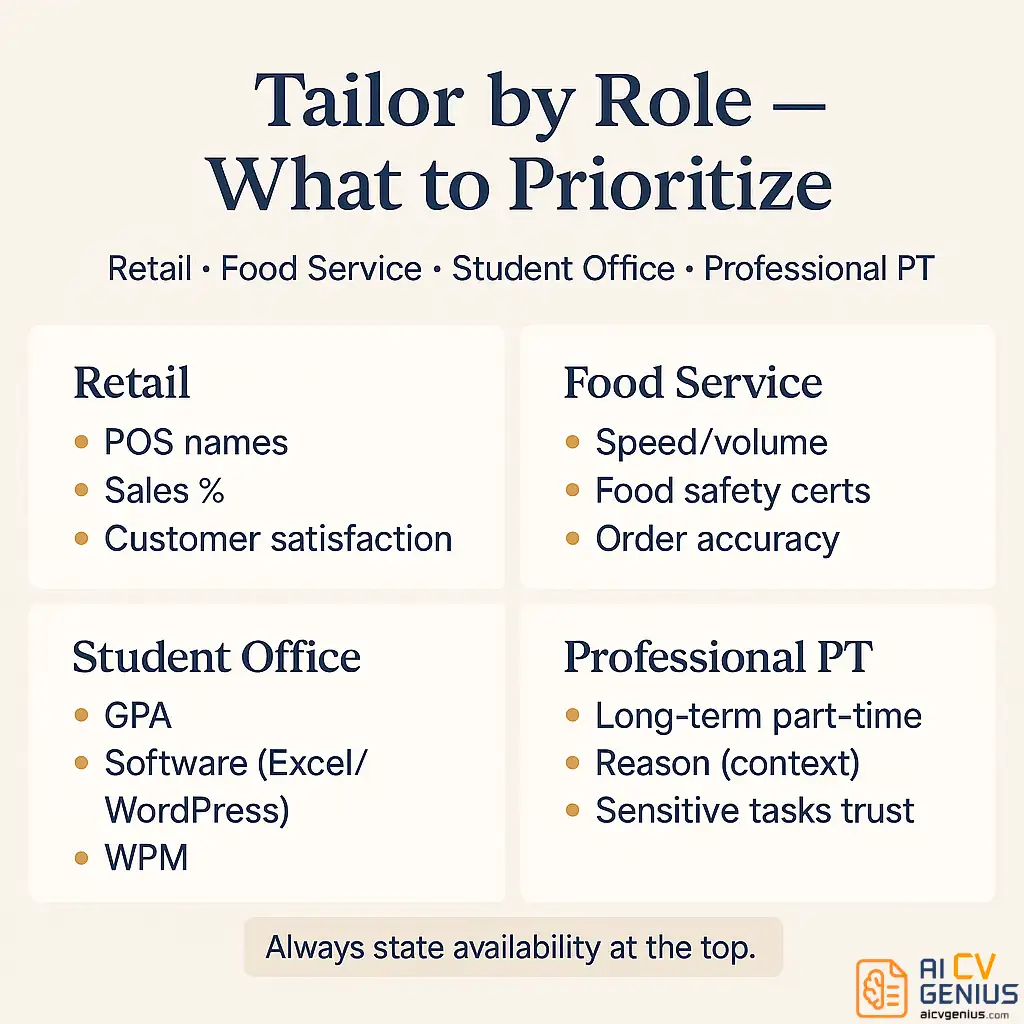 Tailor By Role  -  What To Prioritize
