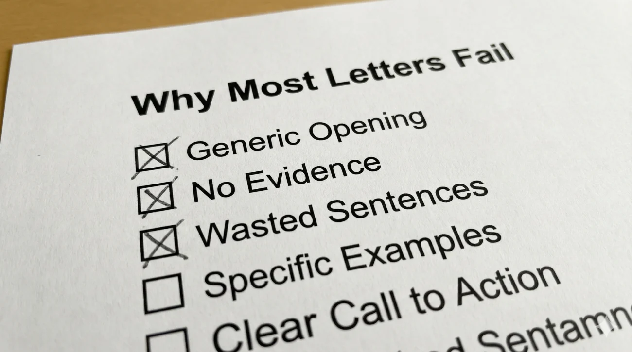 The Checklist Of Generic Cover Letter Failures
