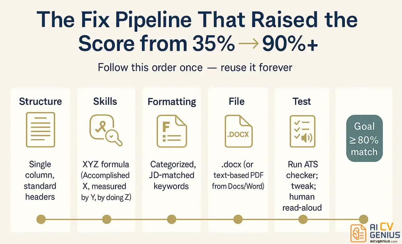 The Fix Pipeline (35% → 90%+)