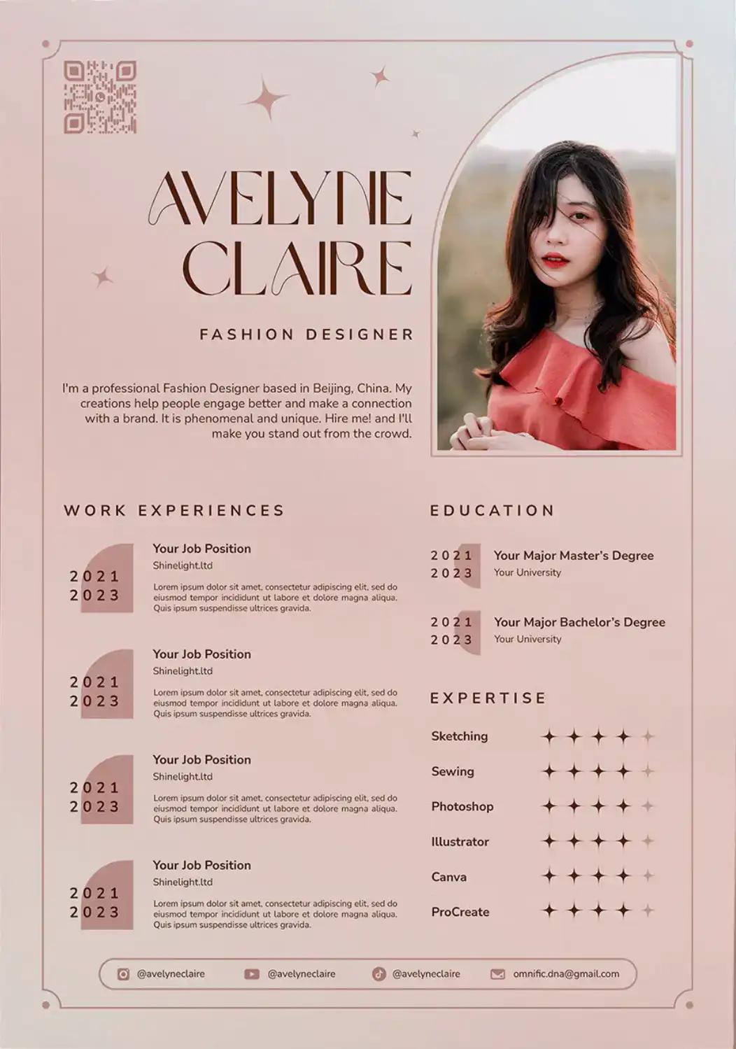 The &Quot;Pretty&Quot; Canva Ressume (For Example)