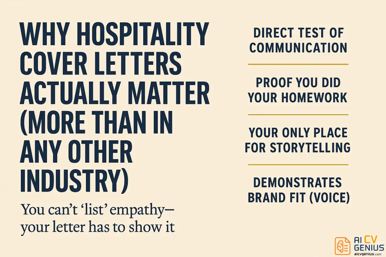 Hospitality Cover Letter That Shows 5-Star Service 2 Why Hospitality Cover Letters Actually Matter (More Than In Any Other Industry)