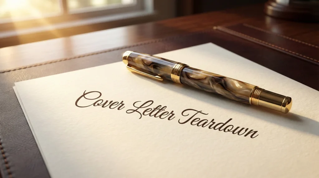 Cover Letter Teardown