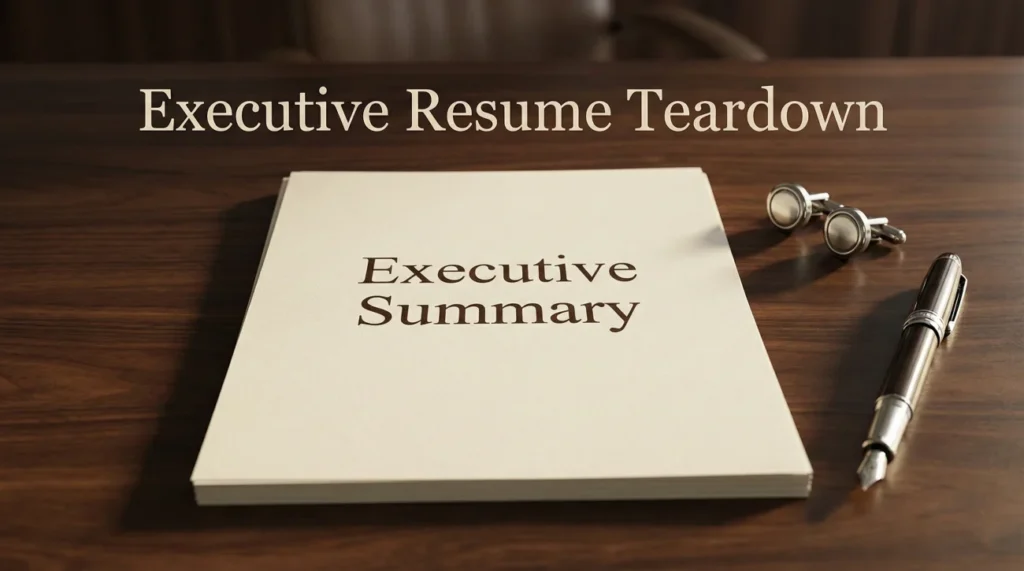 Executive Resume Teardown
