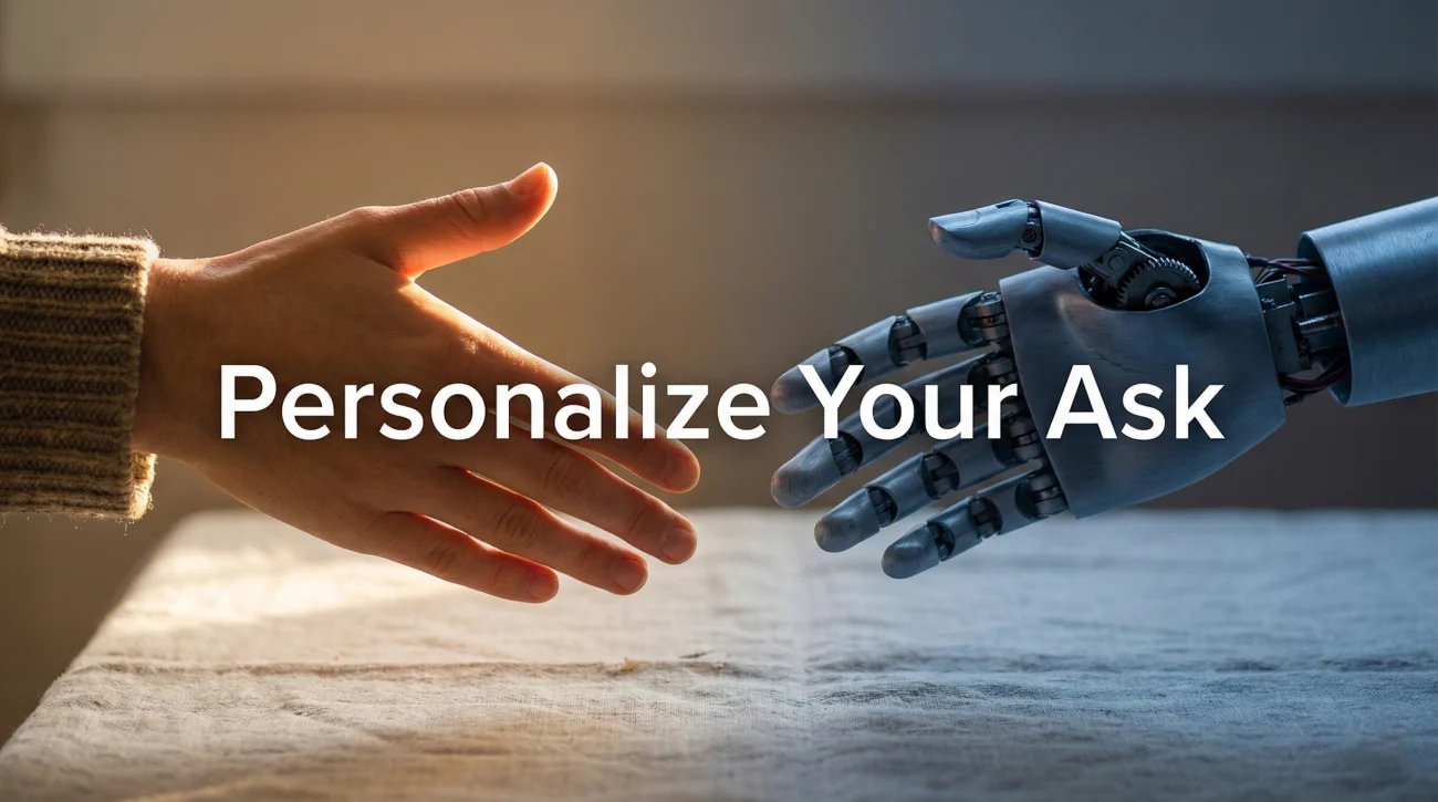 Personalized Outreach Vs Automated Requests Metaphor